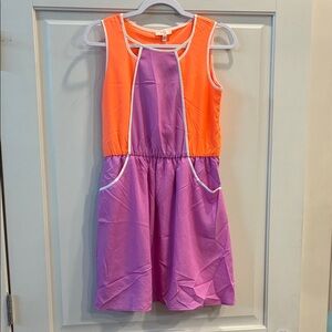 Orange and Purple Sleeveless Dress GB Girls XL / Women Size S/M